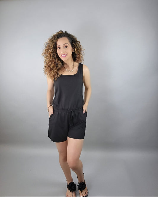 Tie And Go Tank Romper