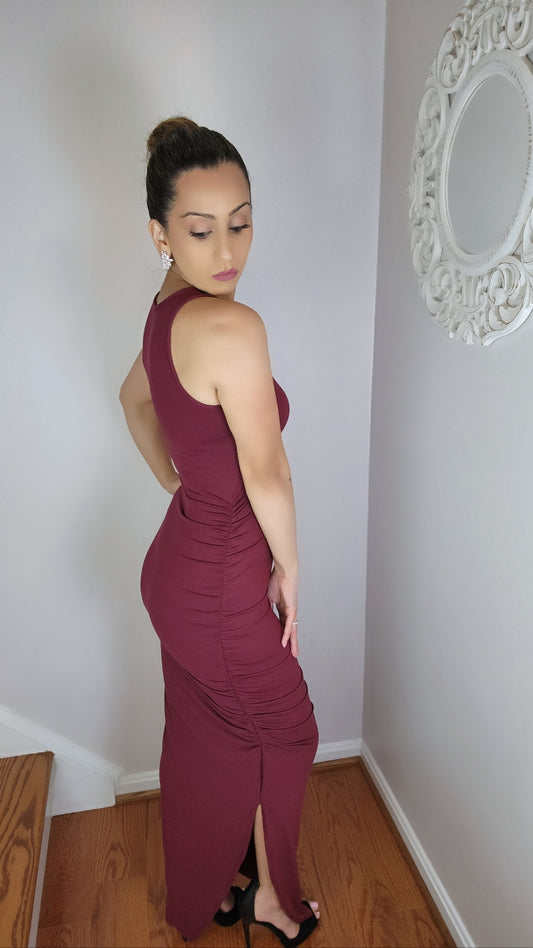 Nice To Meet You Ruched Maxi Dress