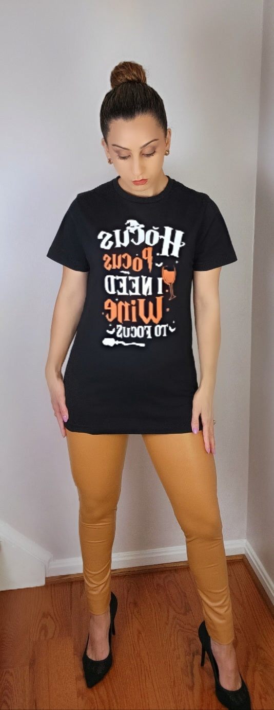 Hocus Pocus I Need Wine To Focus Graphic-Tee