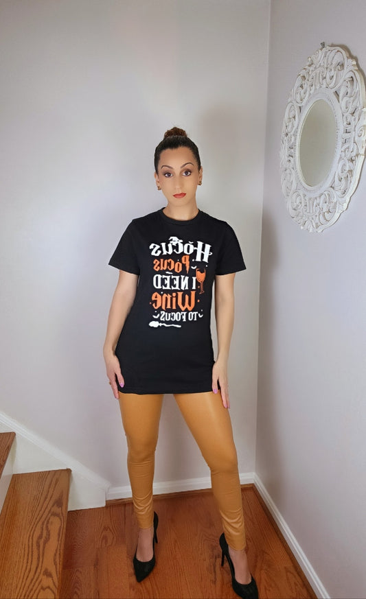 Hocus Pocus I Need Wine To Focus Graphic-Tee