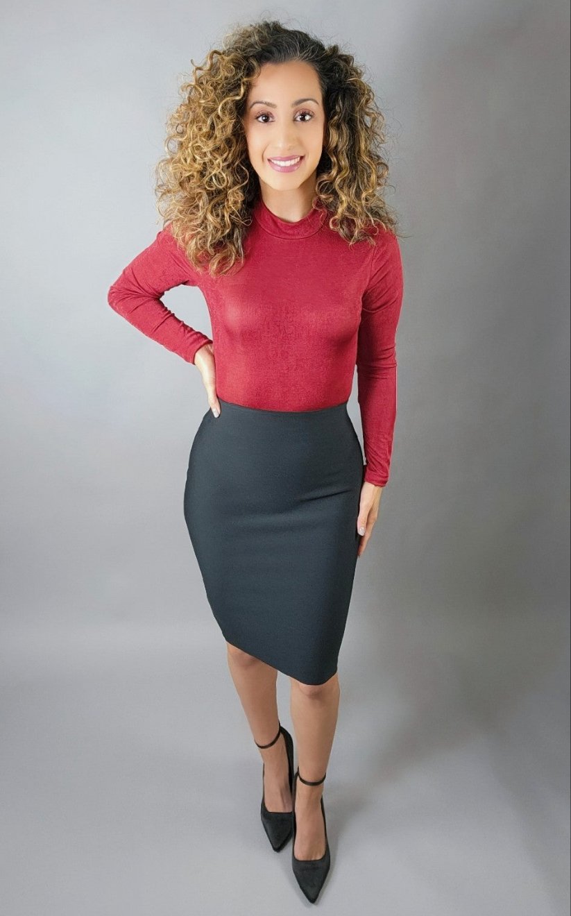 All To My Self Silk Bodysuit- Burgundy Red