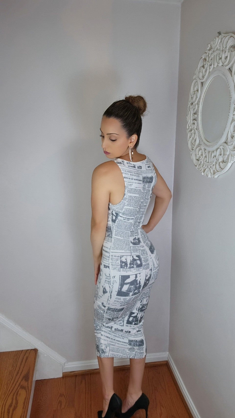 Breaking News Midi Body Dress