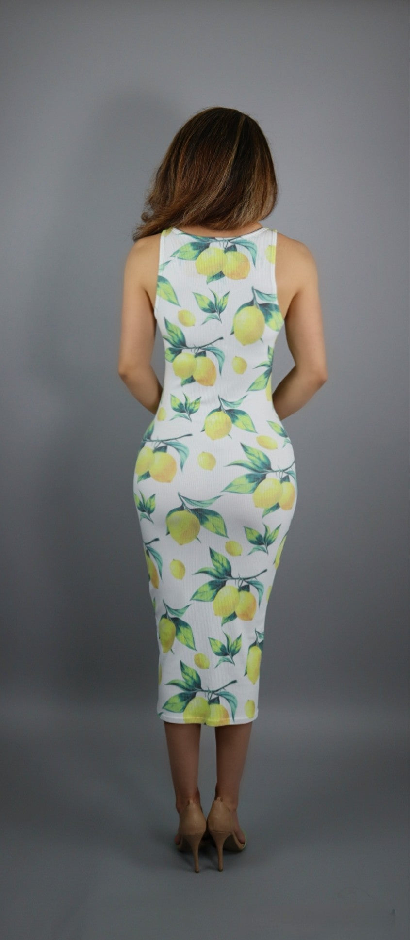 Sorrento Vibes Midi Lemon Dress
